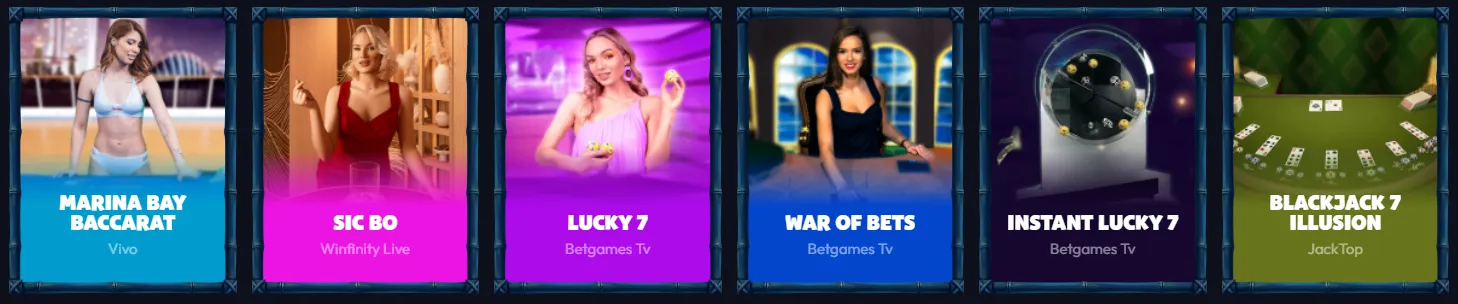 Live dealer games at Seven Casino